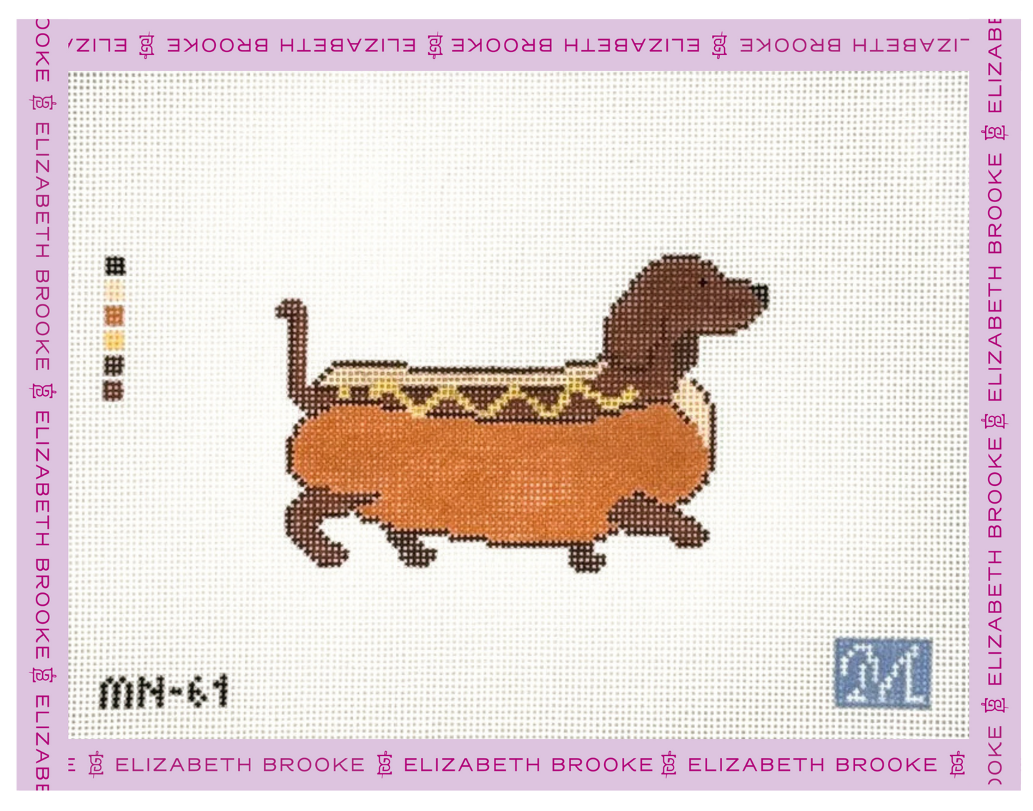 Hot Dog Needlepoint Canvas