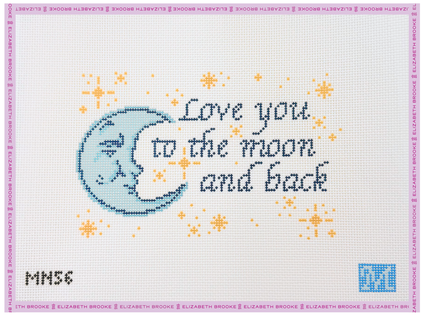 Moon & Back Needlepoint Canvas