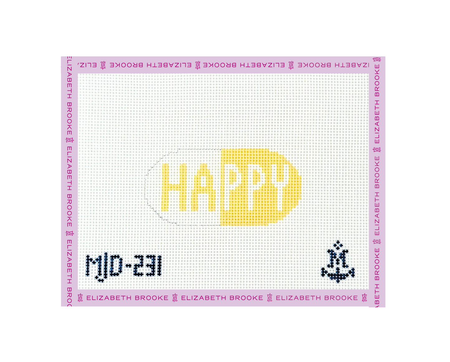 Mini Happy Pill Needlepoint Canvas