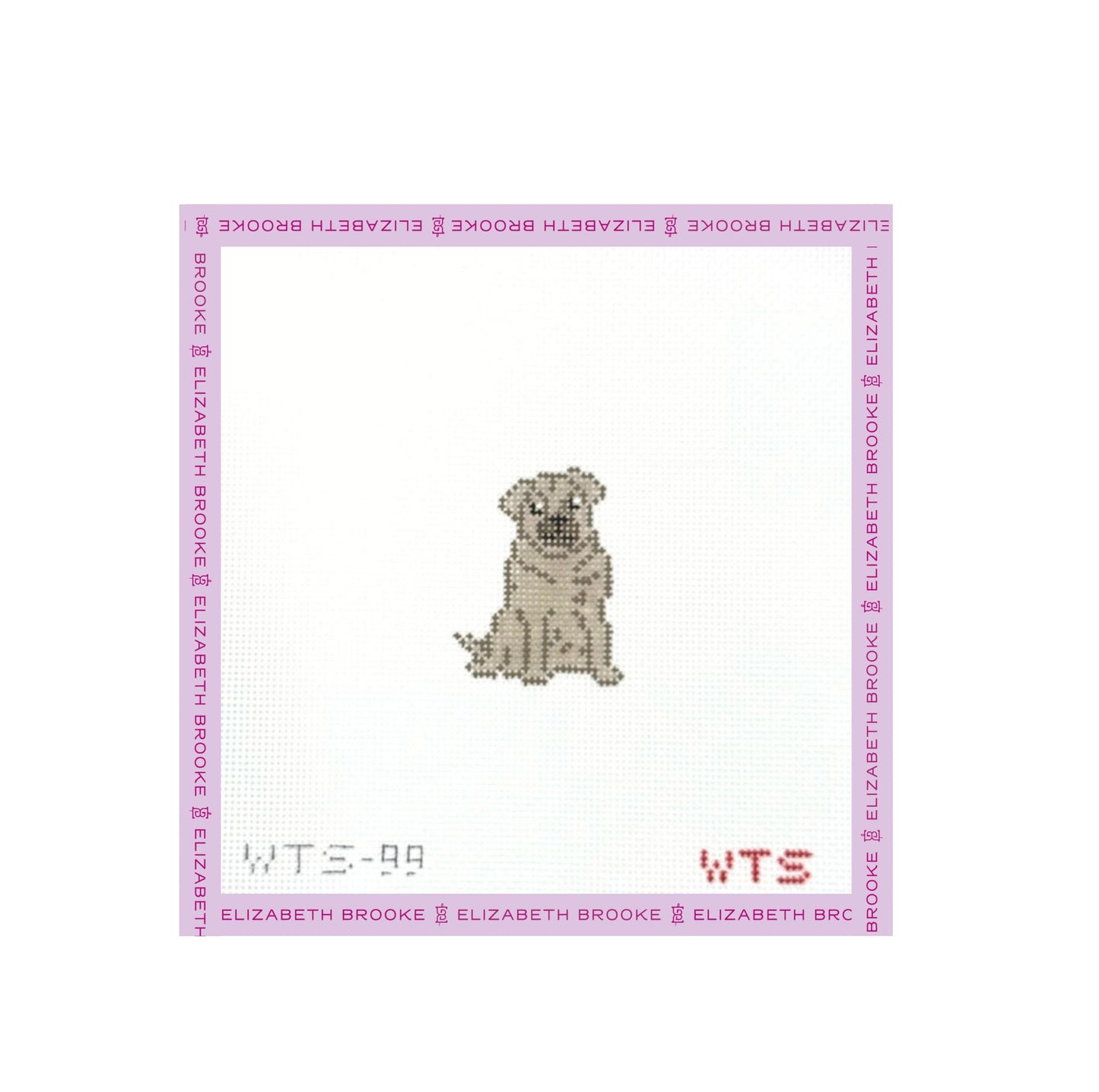 Mini Pug Needlepoint Canvas
