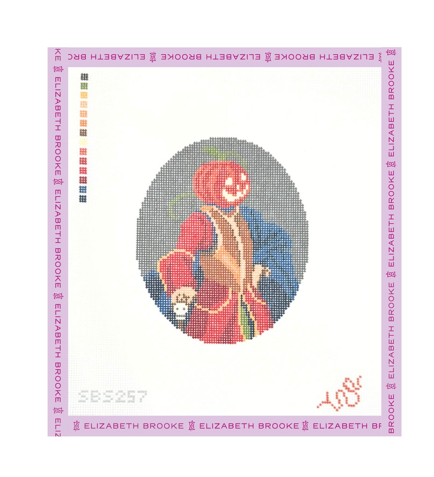 Pumpkin Cavalier Needlepoint Canvas