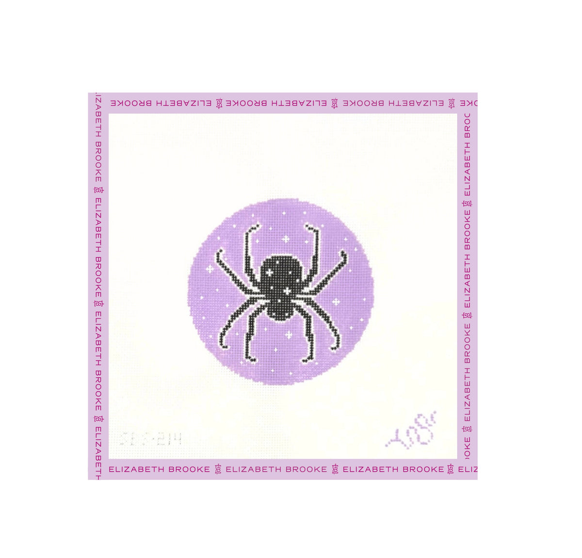 Purple and Spooky Spider Needlepoint Canvas