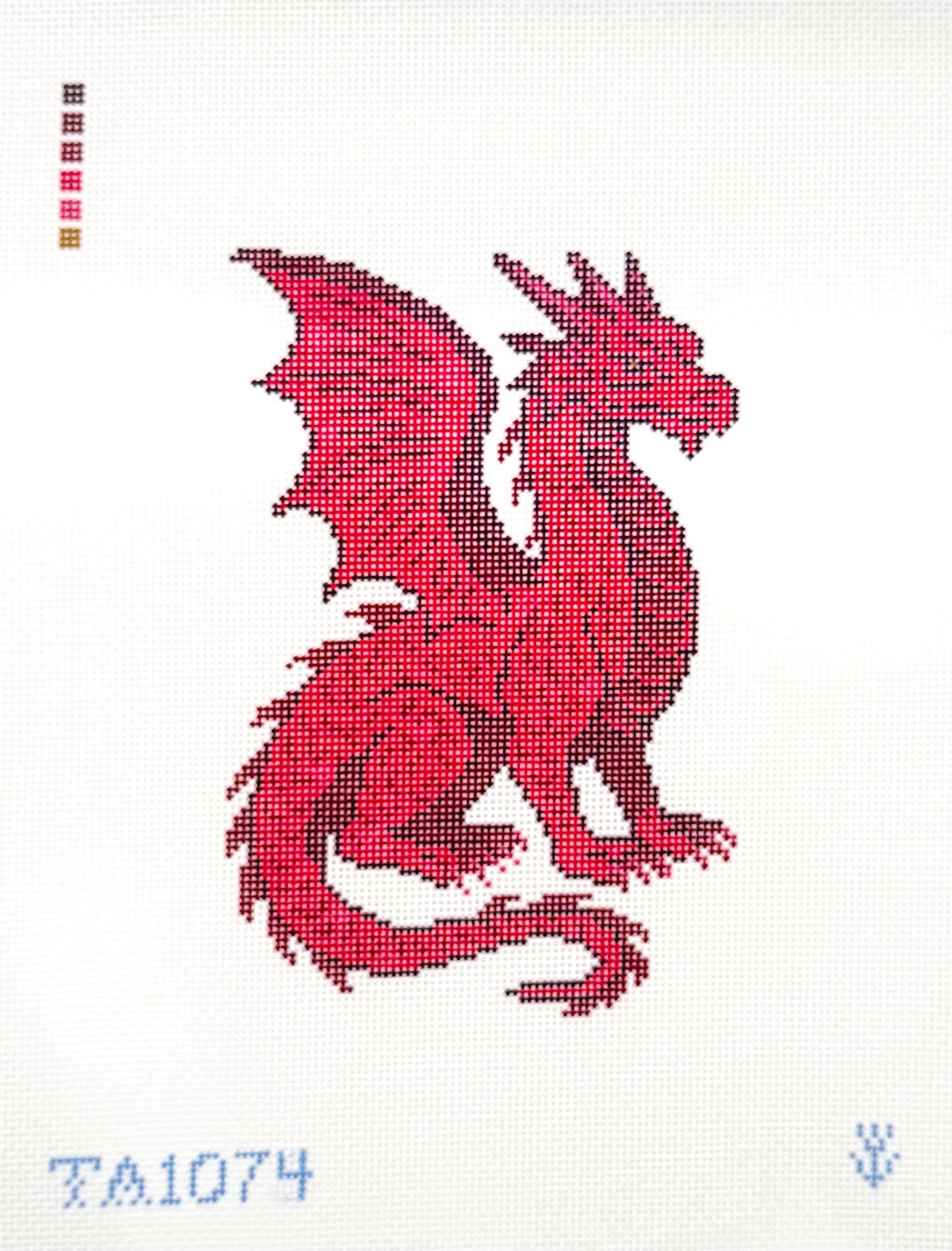 Ruby Dragon Neelepoint Canvas