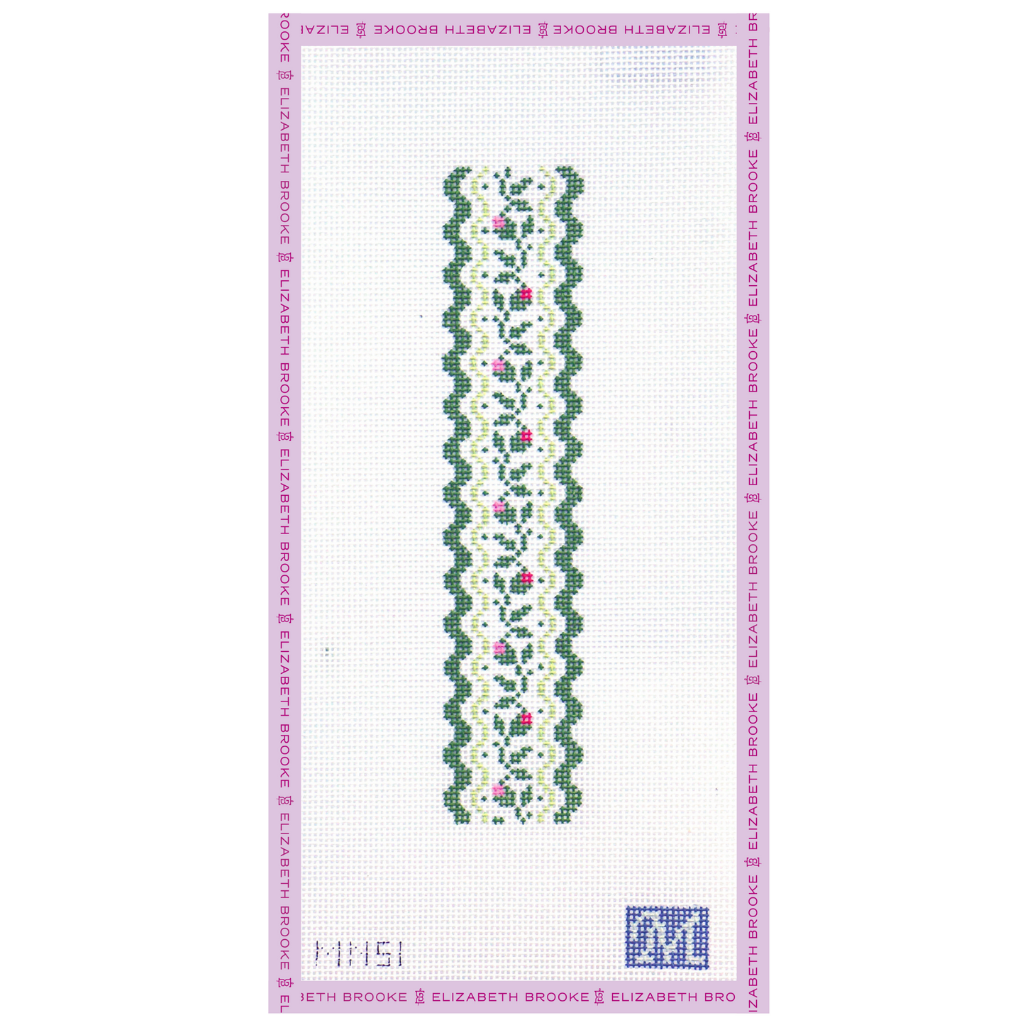 Scalloped Buds Fob Needlepoint Canvas