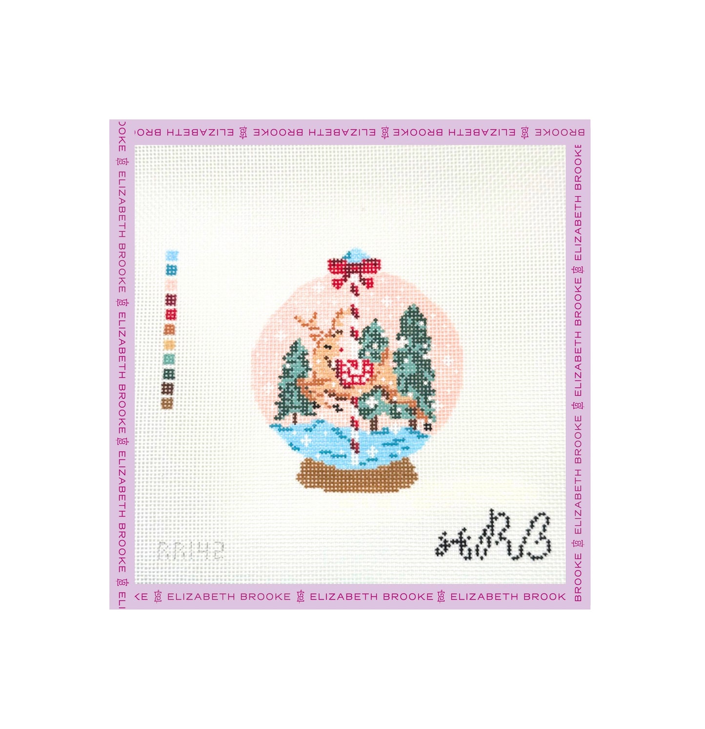 Winter Wonderland Snow Globe Needlepoint Canvas
