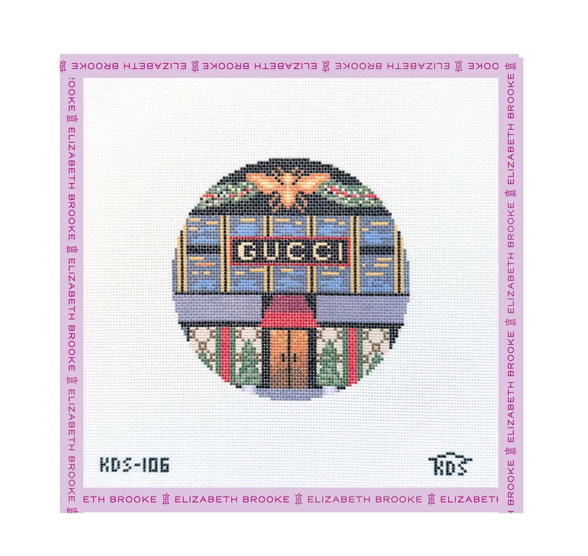 Gucci Round Needlepoint Canvas