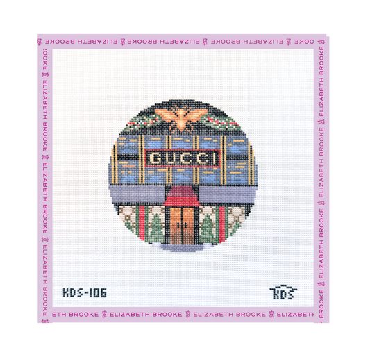 Gucci Round Needlepoint Canvas