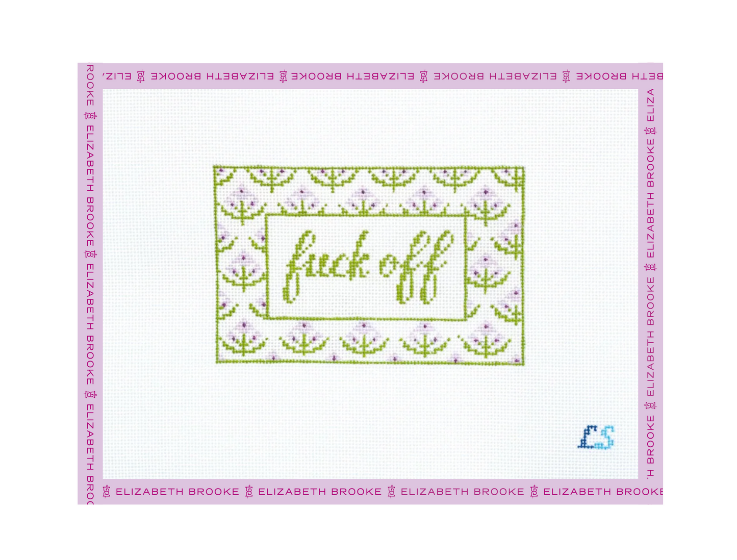 Fuck Off Needlepoint Canvas