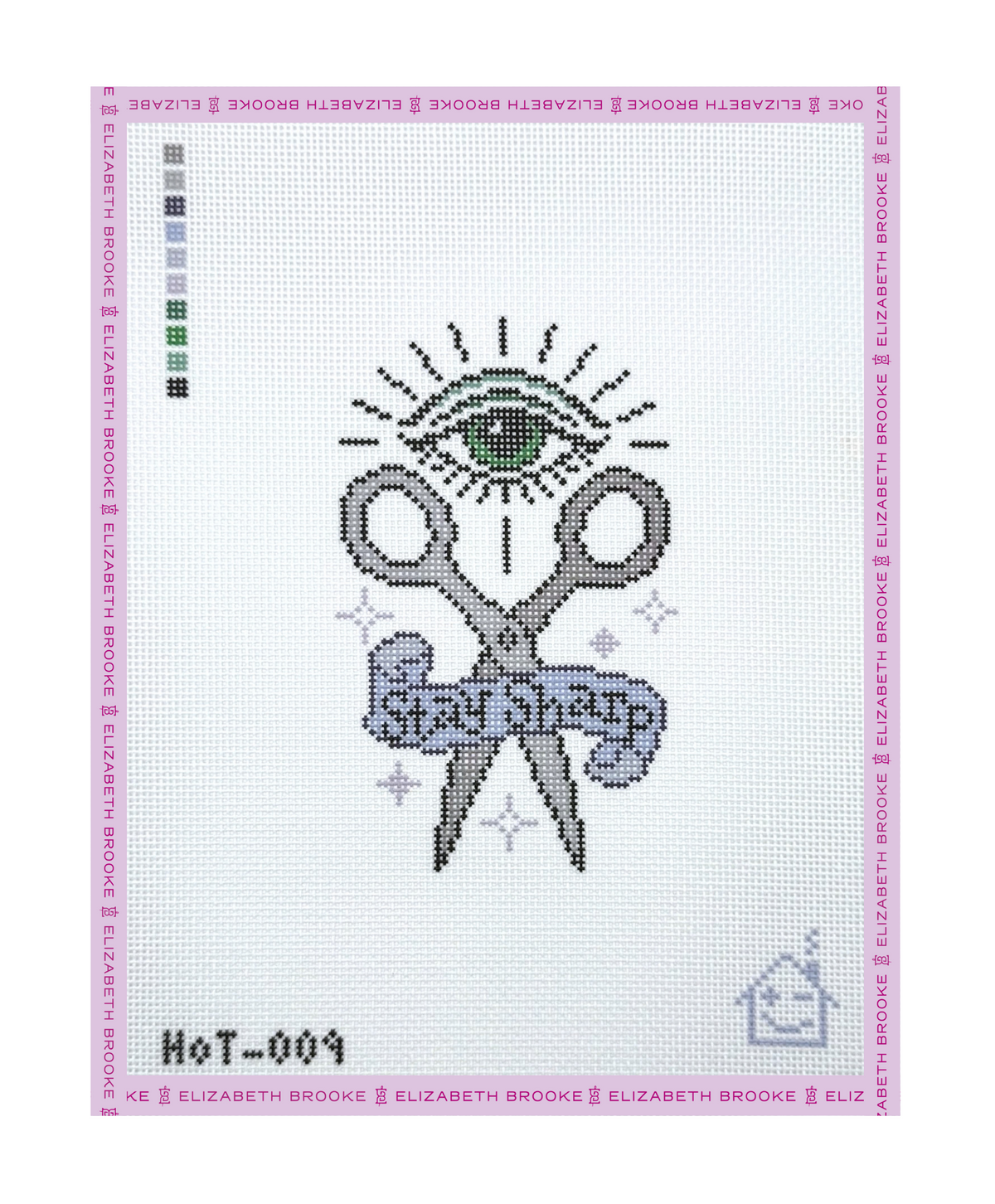 Stay Sharp Scissors Needlepoint Canvas