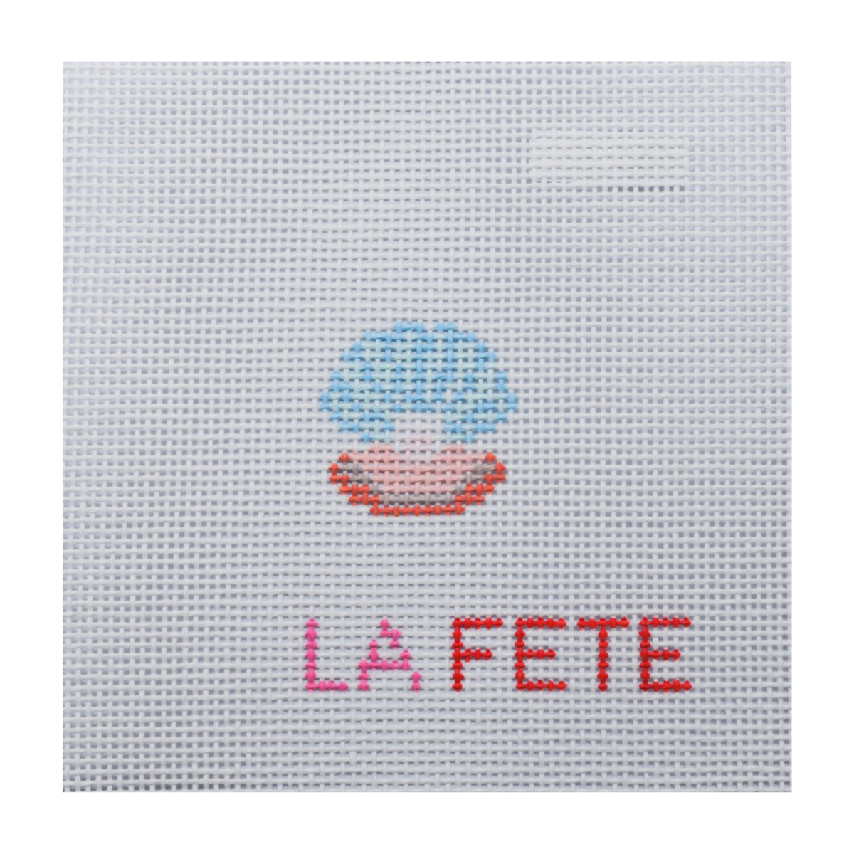Oyster Shell with Pearl Hand Painted Needlepoint Canvas
