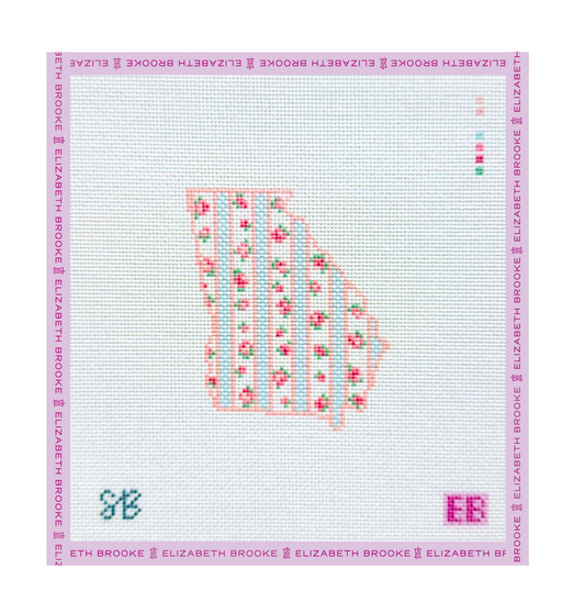 Georgia Floral Print Needlepoint Canvas