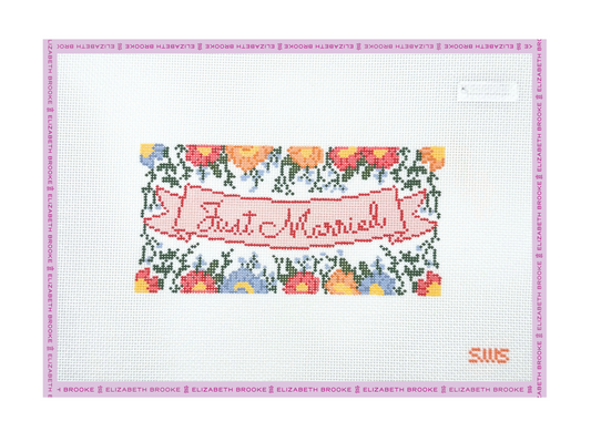 Just Married Needlepoint Canvas
