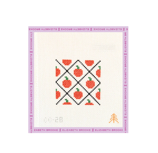 Diamond Pumpkins Needlepoint Canvas