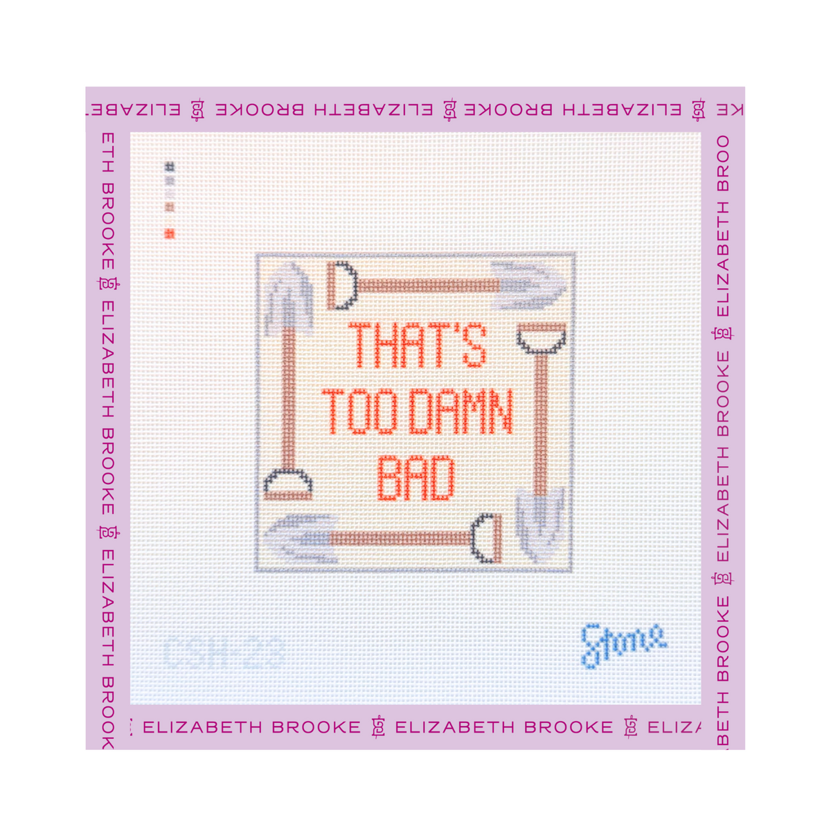 Too Damn Bad Needlepoint Canvas