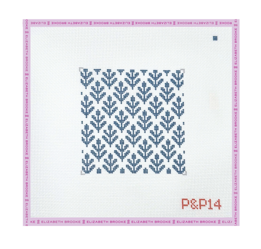 Indigo Ivy Coaster Needlepoint Canvas