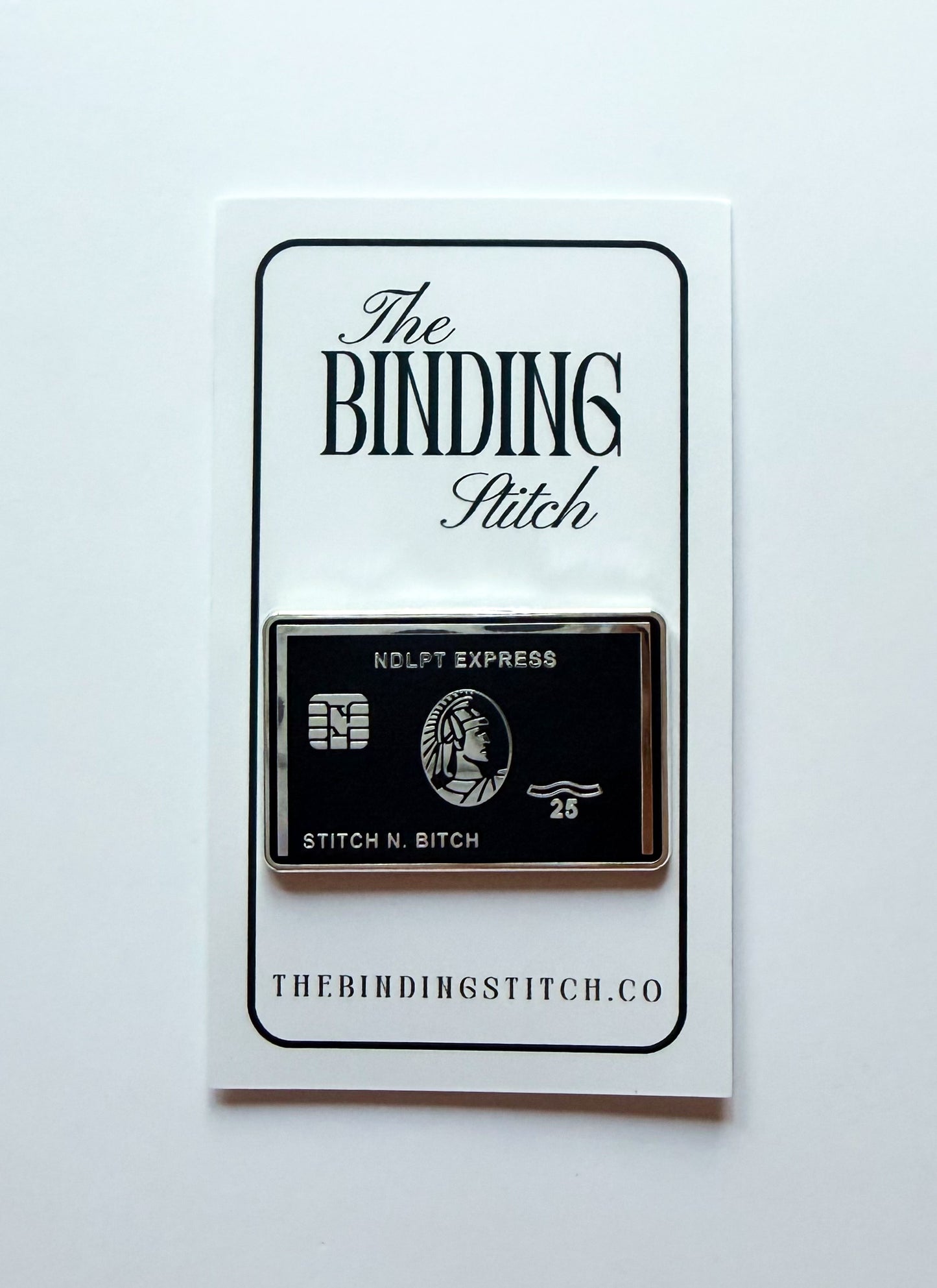 Black Card Needle Minder (stitch n bitch)