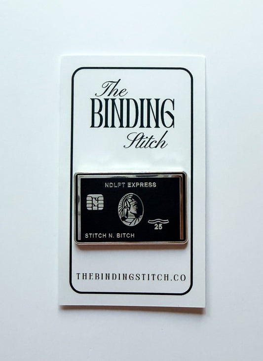 Black Card Needle Minder (stitch n bitch)