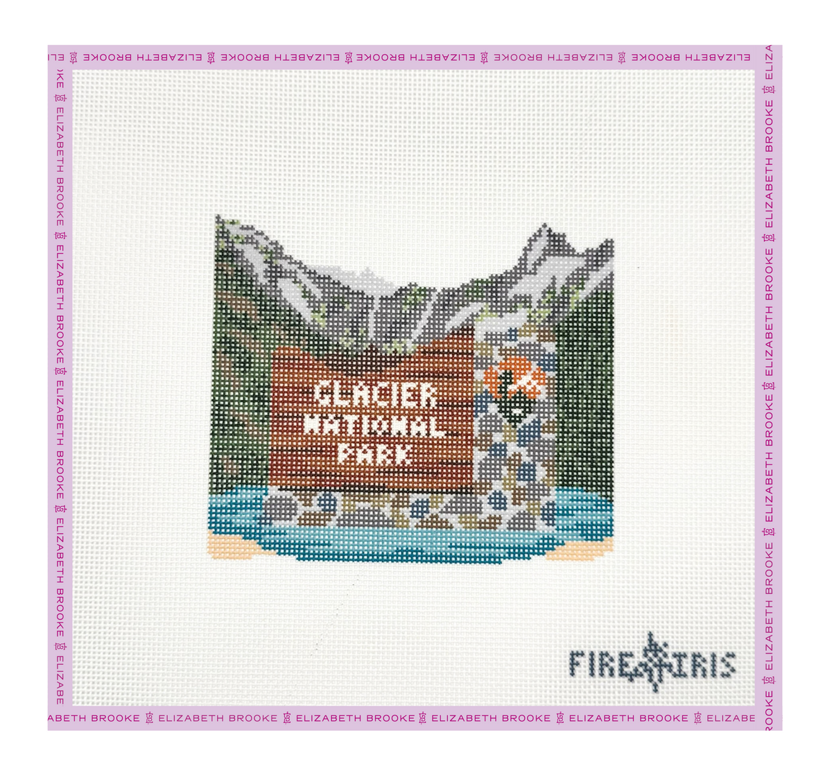 Glacier Sign Needlepoint Canvas