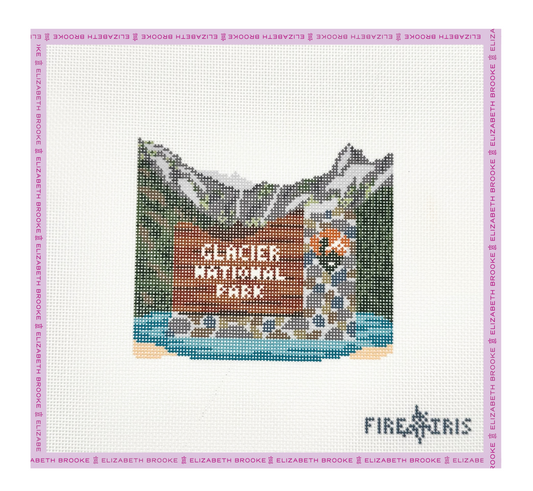 Glacier Sign Needlepoint Canvas