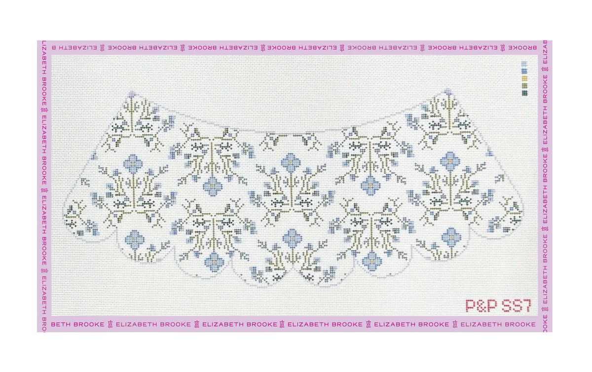 Blue Blooms Lamp shade Needlepoint Canvas