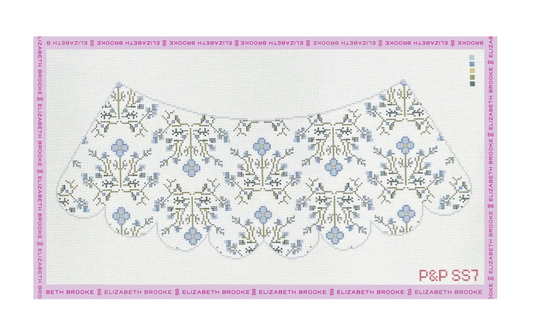 Blue Blooms Lamp shade Needlepoint Canvas