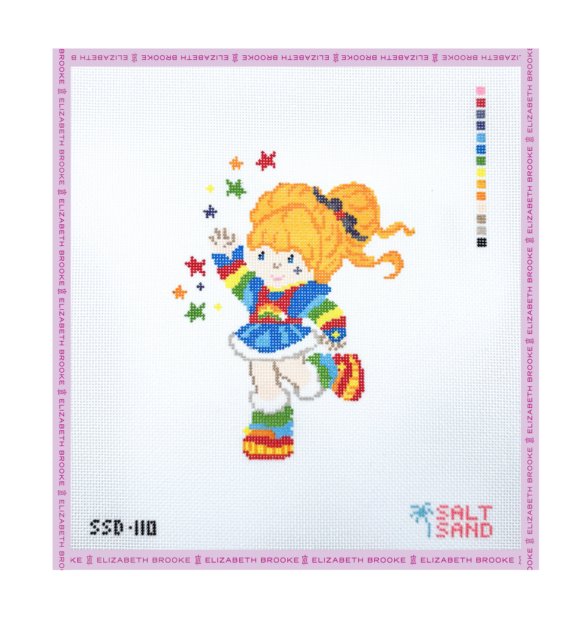 Rainbow Brite Needlepoint Canvas