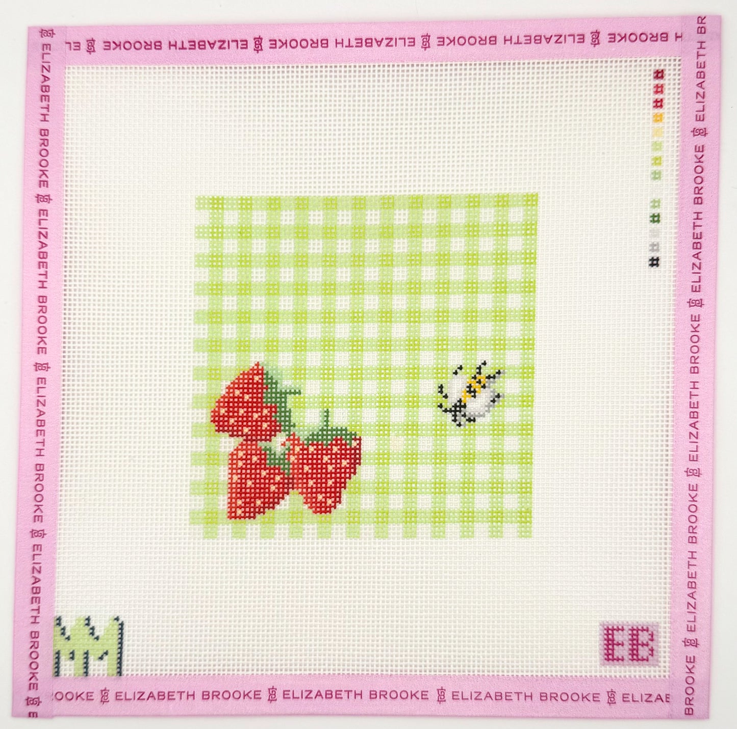Berries and bee coaster Needlepoint Canvas