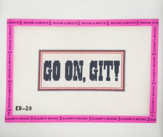 Go on, Git! Needlepoint Sign