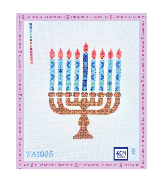 Floral Menorah Needlepoint Canvas