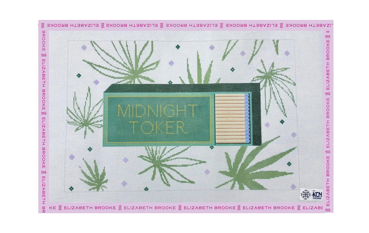 Midnight Toker Large Needlepoint Canvas