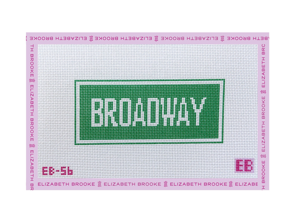 Broadway Street Sign Needlepoint Canvas Wholesale