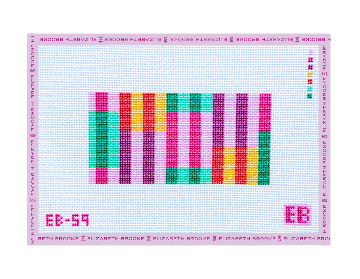 Color Block Insert Needlepoint Canvas