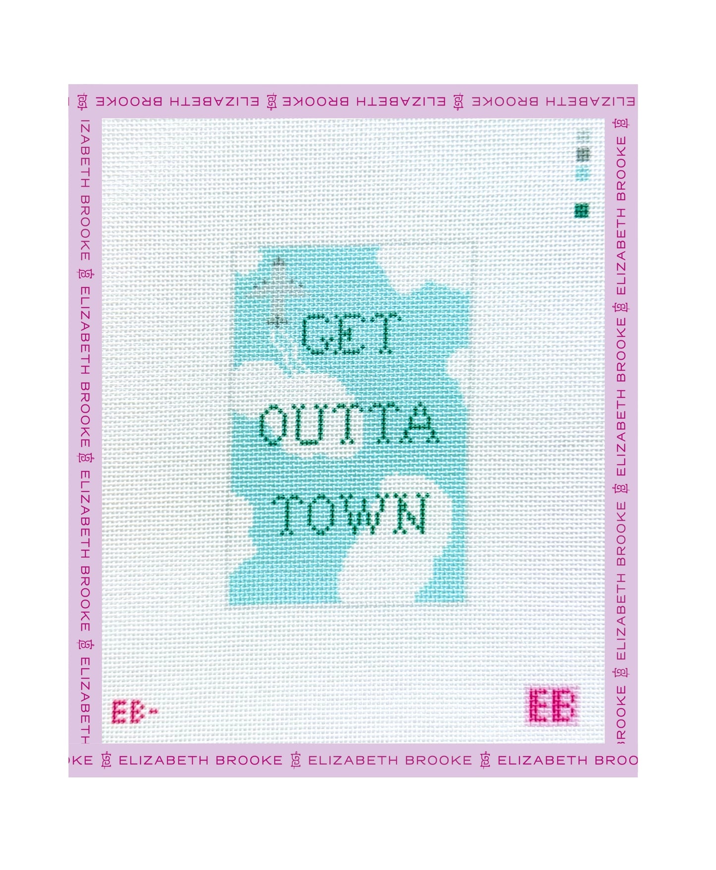 Get Outta Town Passport Cover Needlepoint Canvas