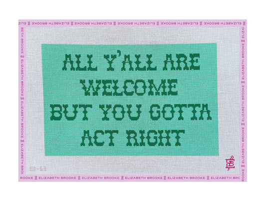 Act Right Needlepoint Canvas