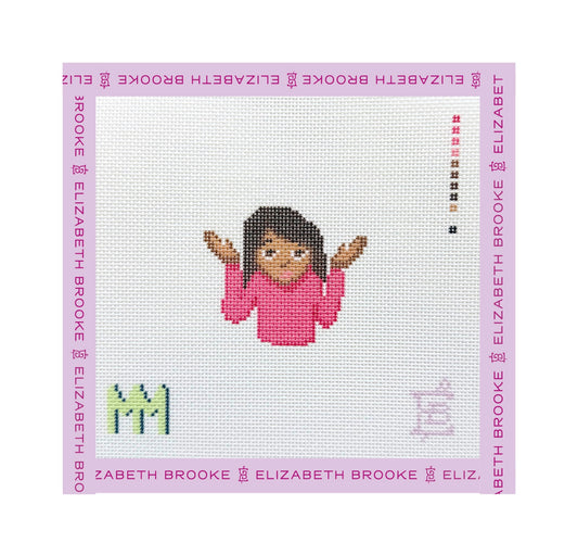 Brunette Shrug Needlepoint Canvas