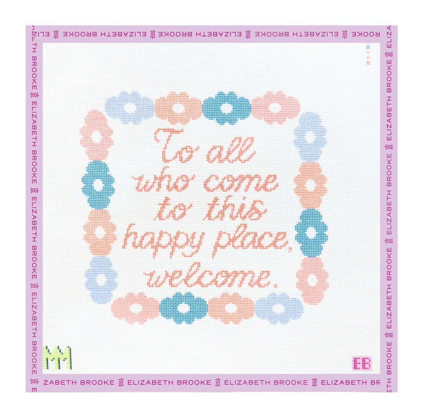 Happy Place Needlepoint Canvas
