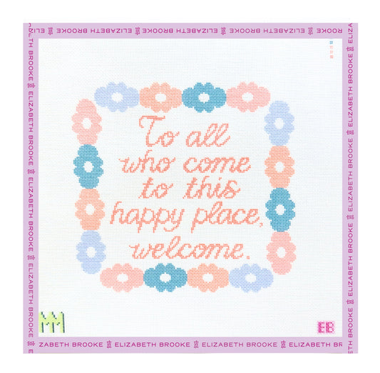 Happy Place Needlepoint Canvas