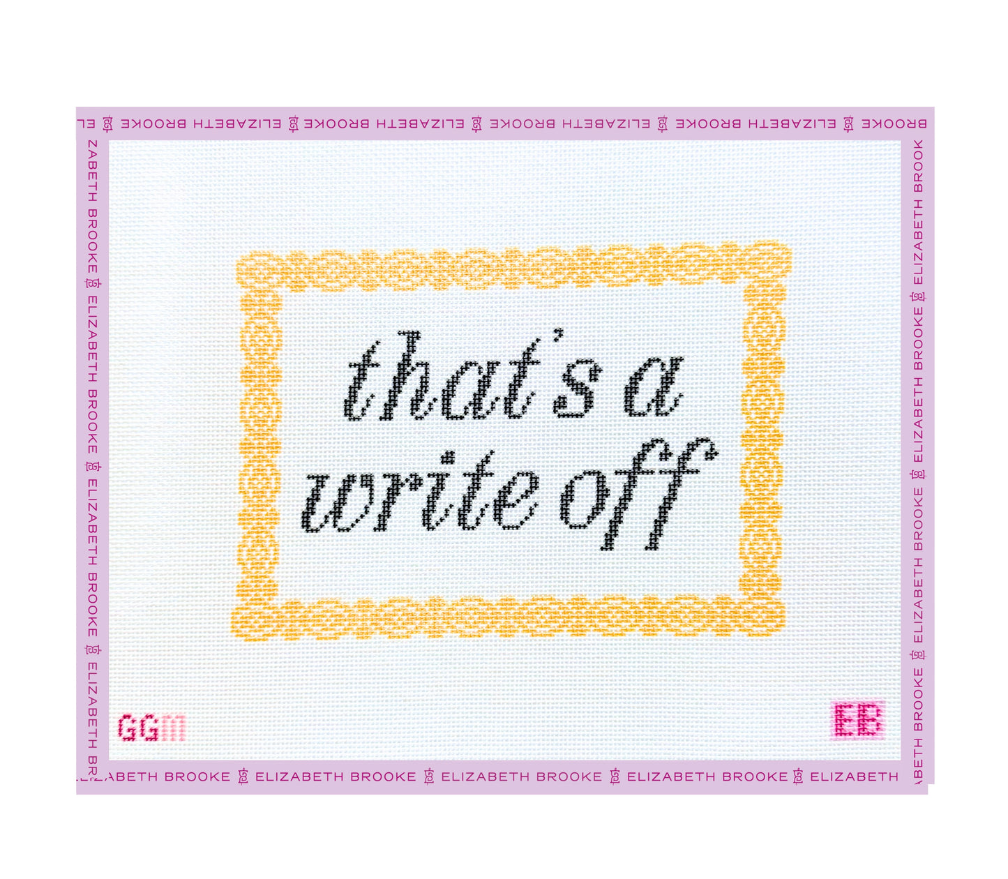 Write Off Needlepoint Canvas