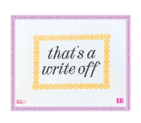 Write Off Needlepoint Canvas