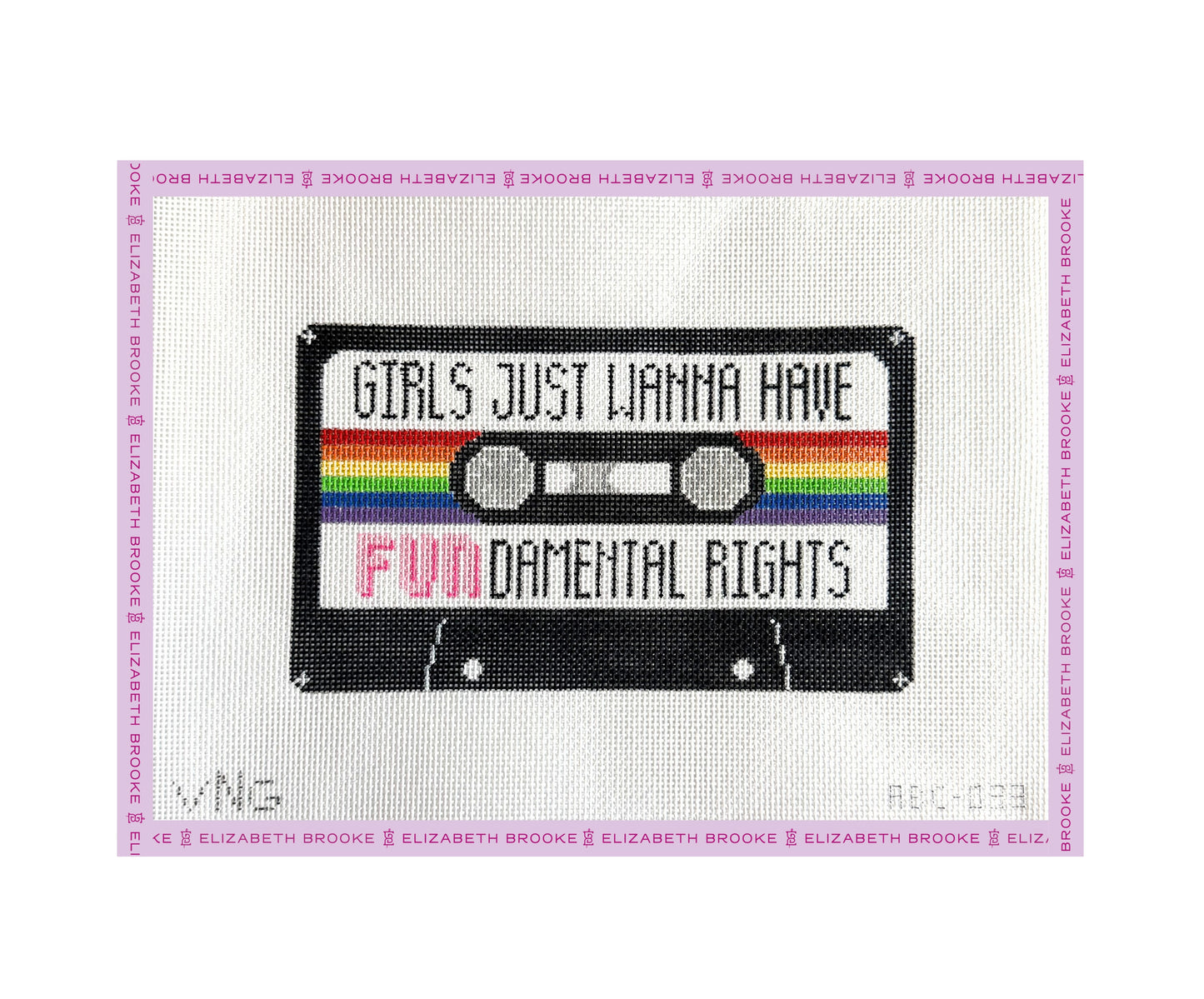 Girls Just Wanna Have Fundamental Rights Needlepoint Canvas
