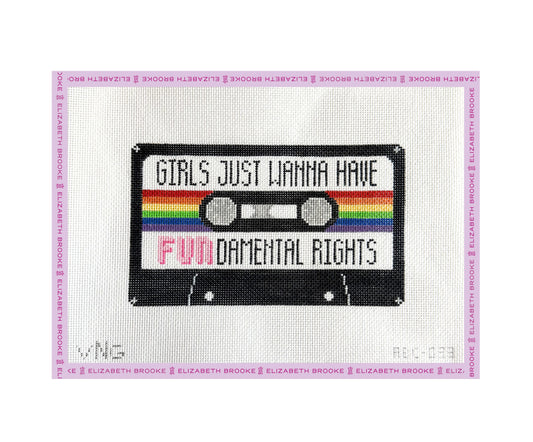 Girls Just Wanna Have Fundamental Rights Needlepoint Canvas