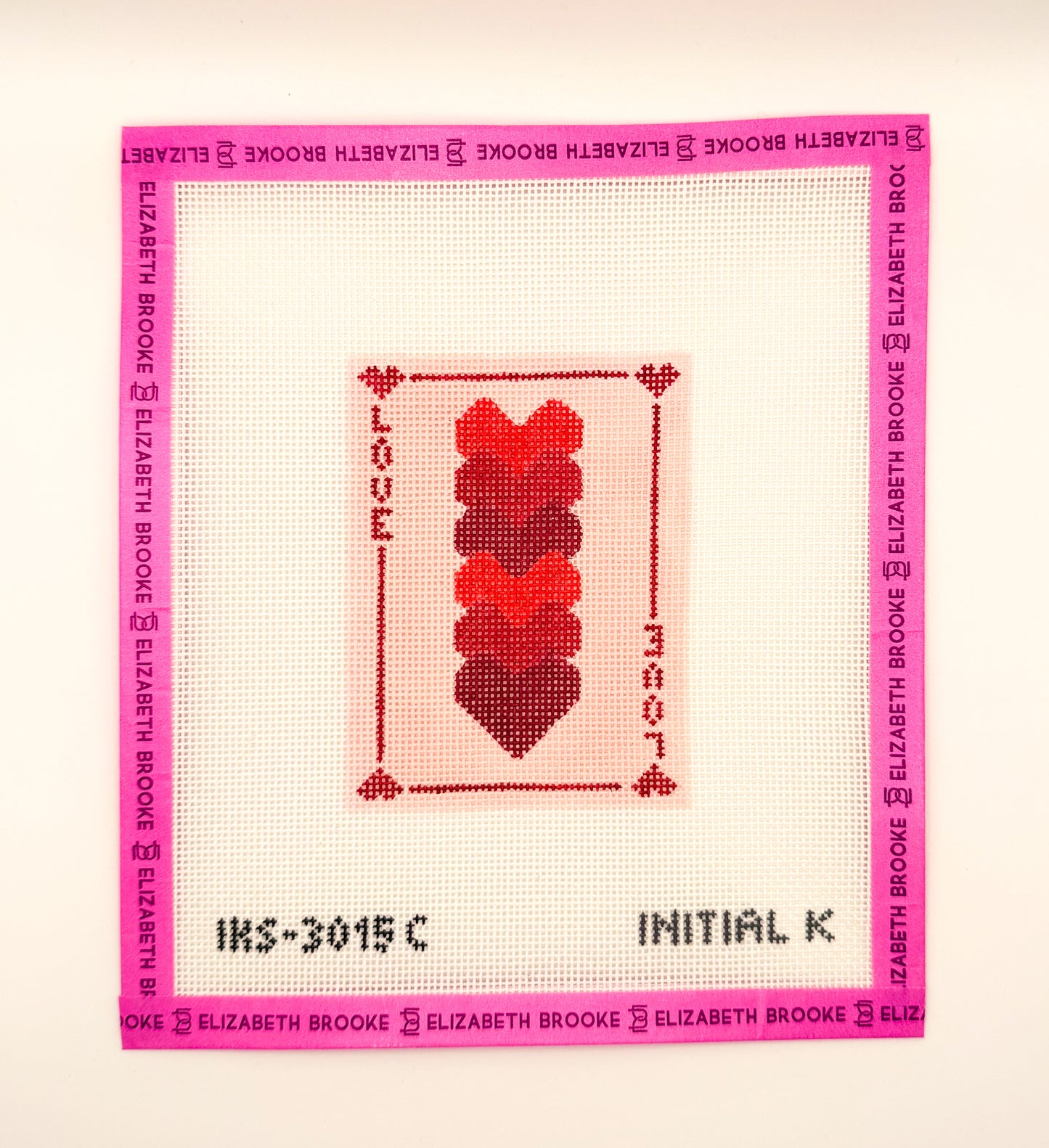 Love Card Hearts Needlepoint Canvas