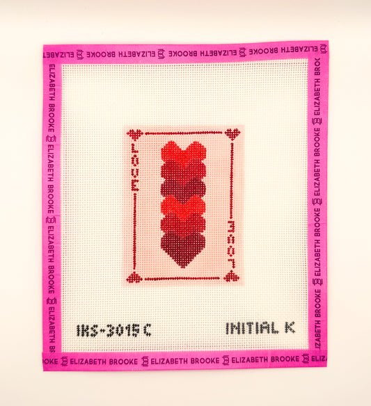 Love Card Hearts Needlepoint Canvas