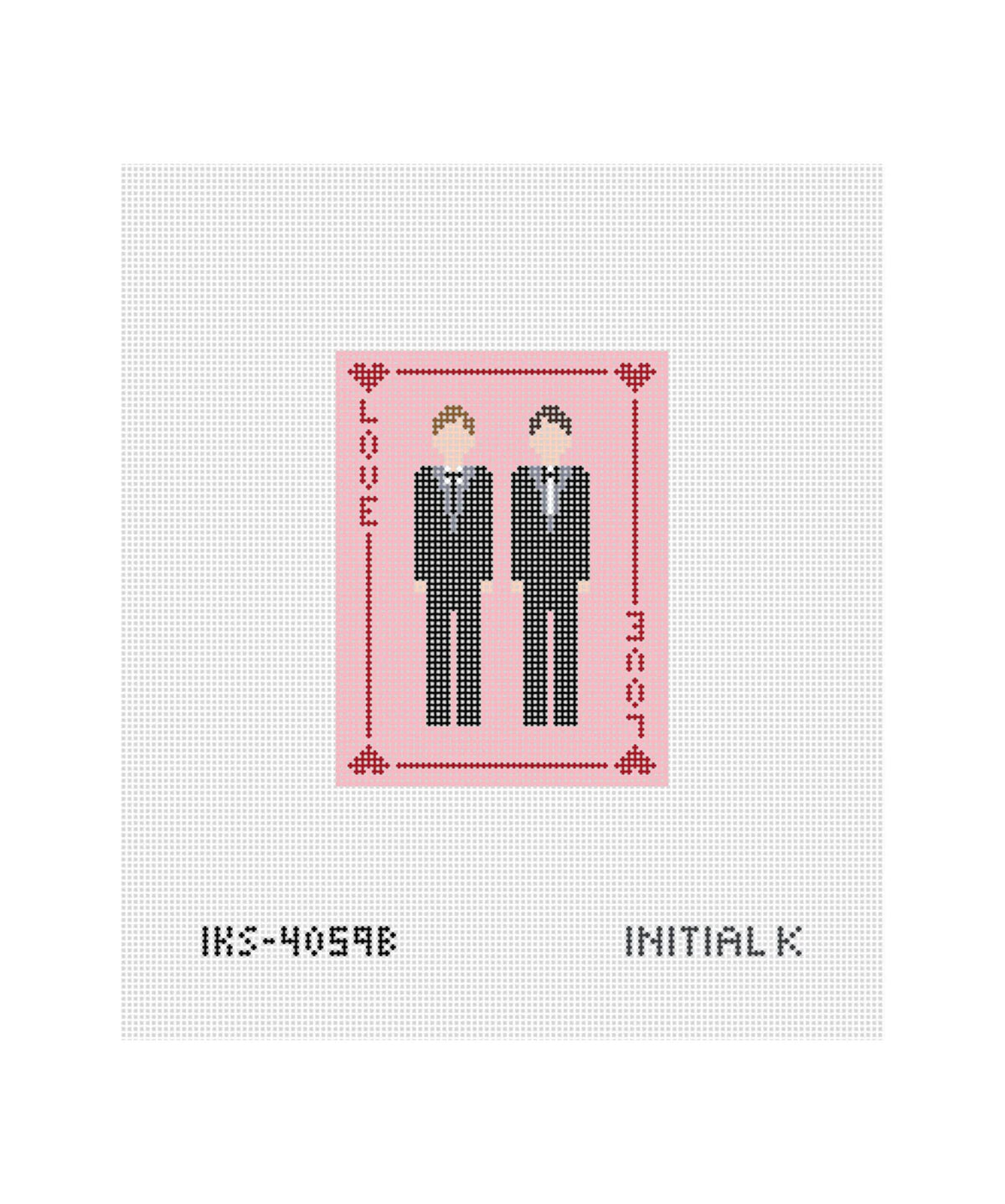 Love Card Grooms Needlepoint Canvas