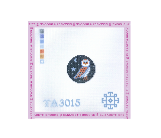 owl key fob needlepoint canvas