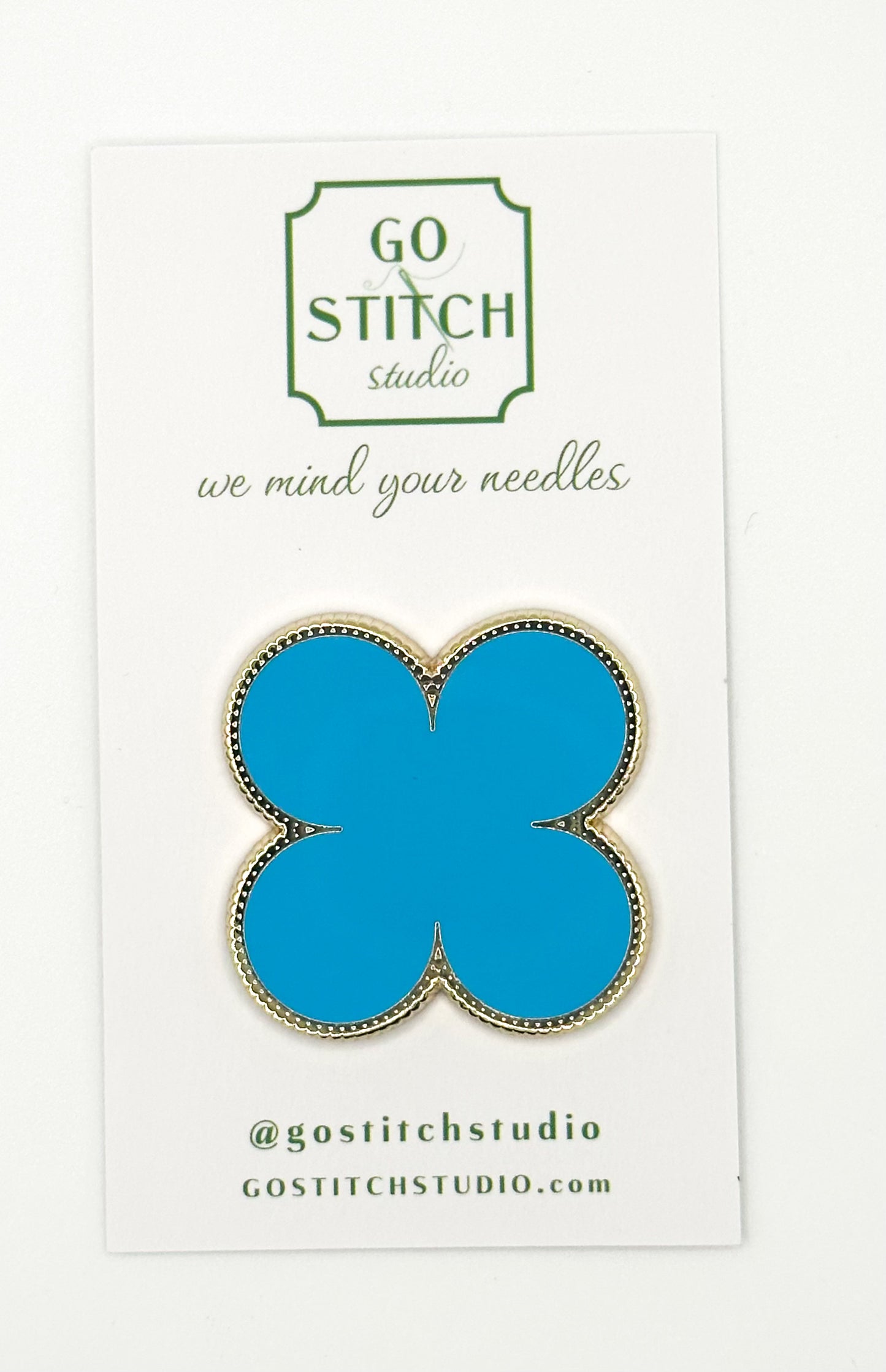 Empire Turquoise Clover Needle Minder