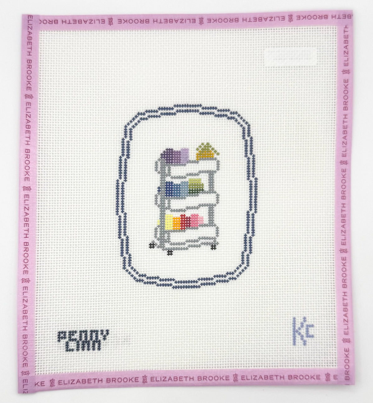 Book Cart Needlepoint Canvas