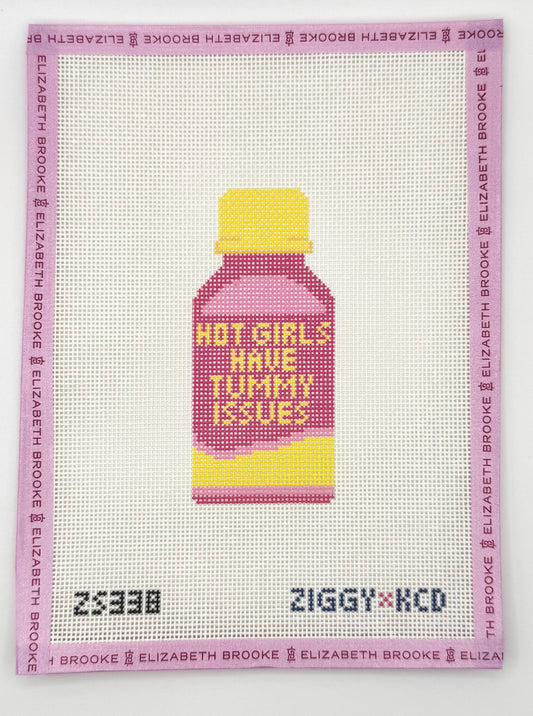 Hot Girls Have Tummy Issues Needlepoint Canvas