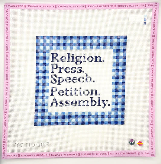 First Amendment Needlepoint Canvas