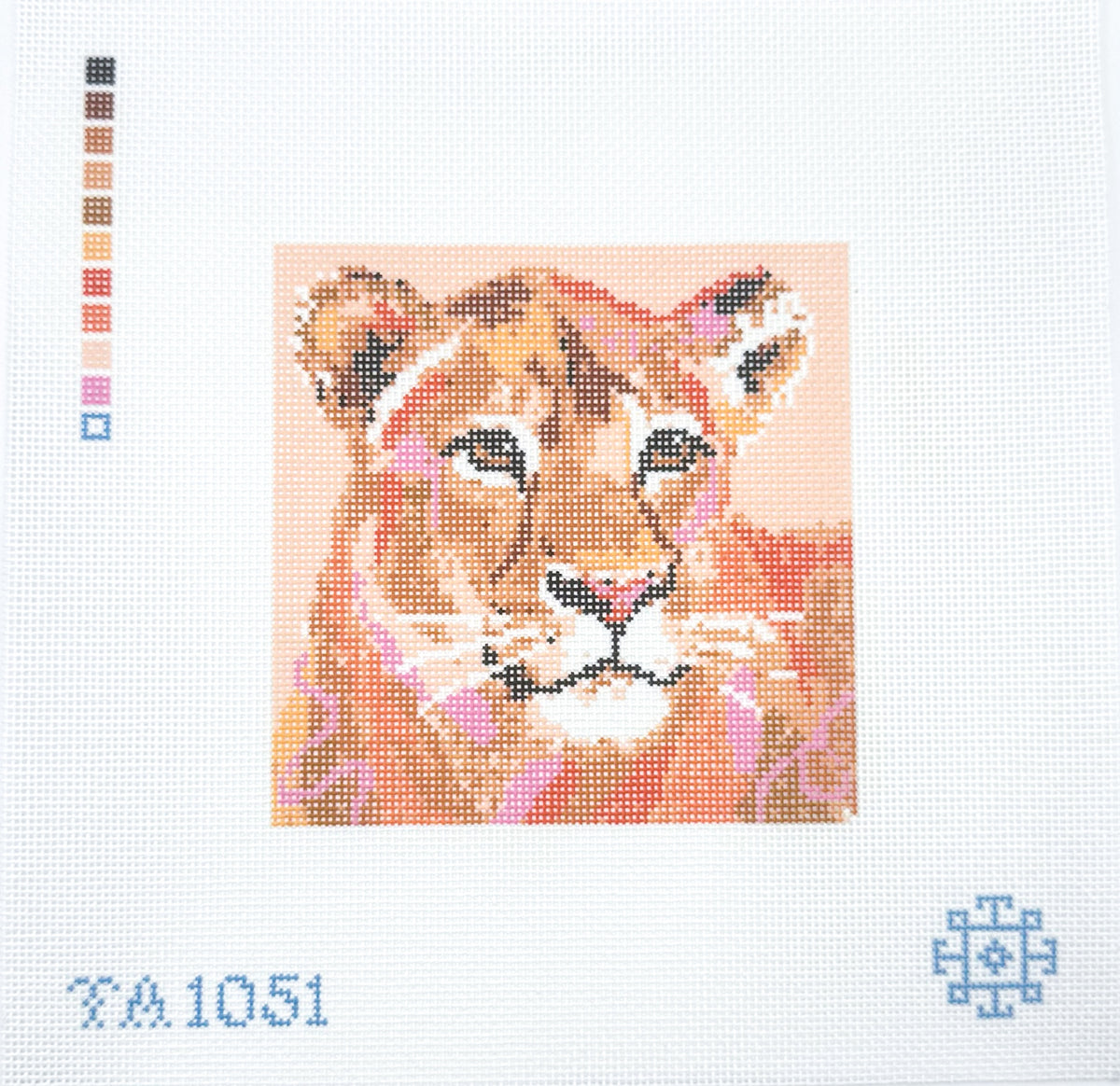 Mini Lioness Needlepoint Canvas